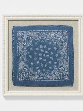 STUDIO MCGEE NWT 16"'x16" Framed Fabric Bandanna Wall Art